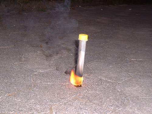 Burning Reagenzglas