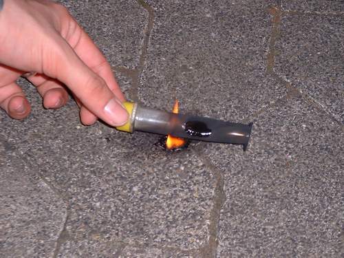 Burning Reagenzglas