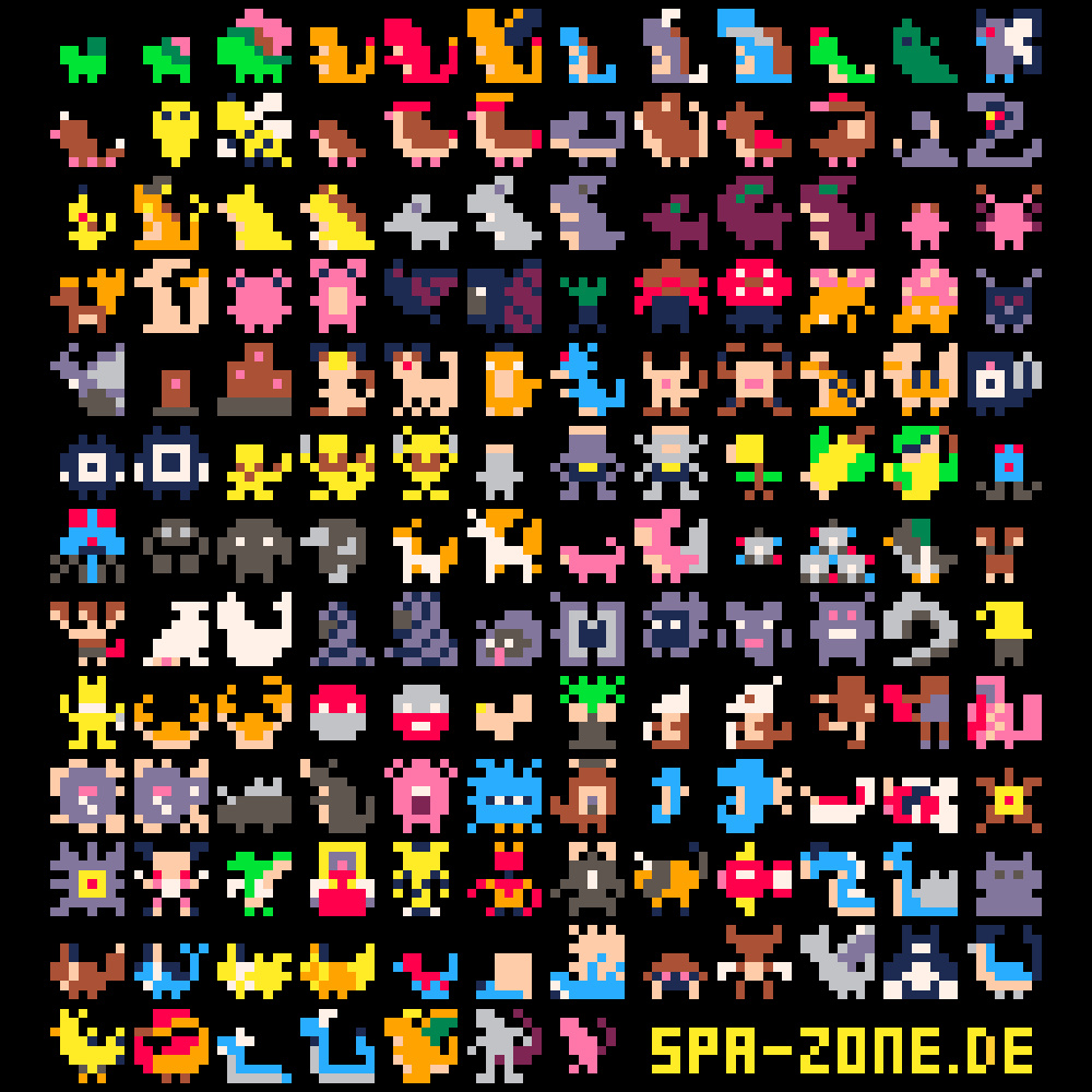 Pokemon – 8×8 – Gen 1