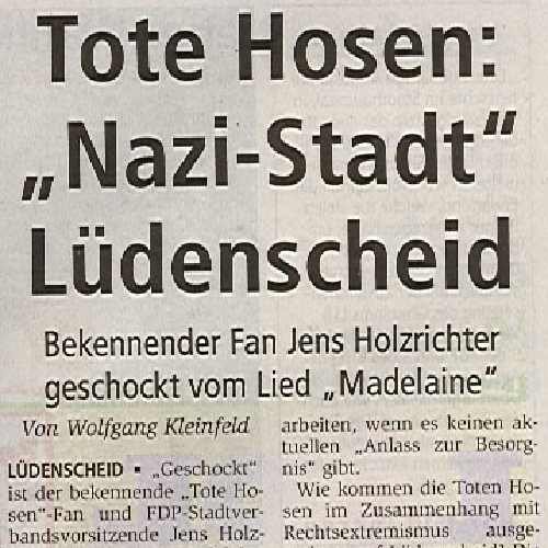 Lüdenscheid #13 – Lüdenscheid = Nazistadt = Scheißstadt