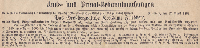 Vilbeler Anzeiger - 21.04.1886