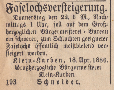 Vilbeler Anzeiger - 21.04.1886